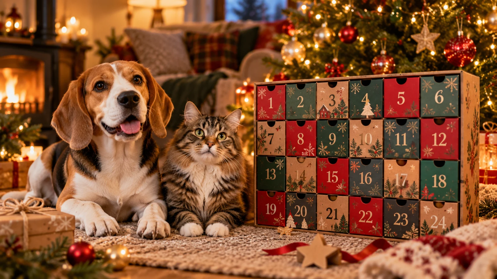 Adventní kalendář pro psy a kočky: jak vybrat, pozor na kalorie a jak ho vyrobit doma