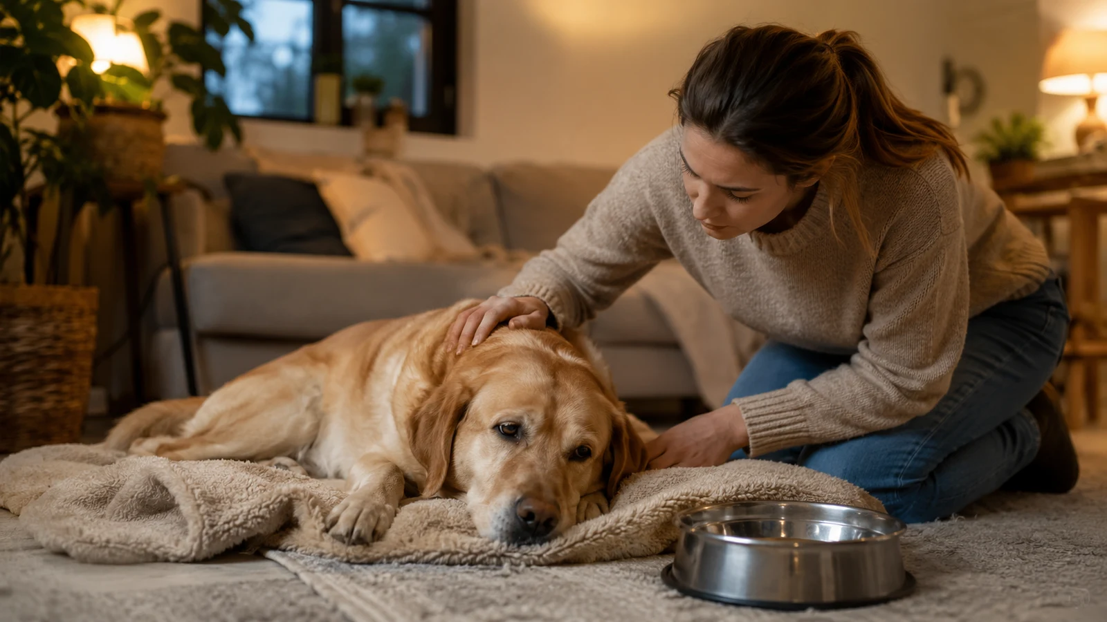 Pes zvrací: příčiny, kdy k veterináři a první pomoc