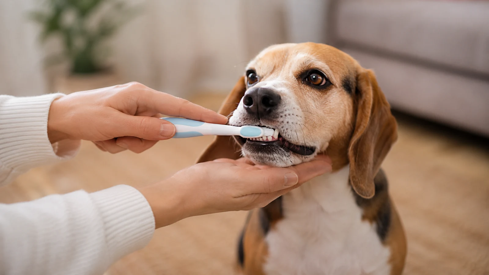 Zubní hygiena psa — kompletní průvodce 2026 (kartáček, pasta, dentální pamlsky)