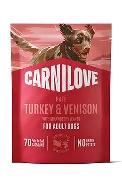 Carnilove Dog Kapsa Paté Krůta a zvěřina + jahody 300g