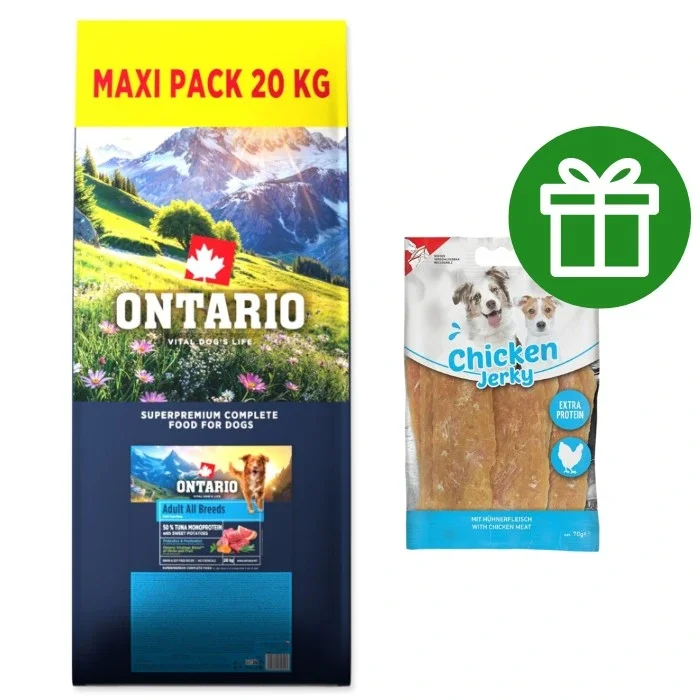 Krmivo Ontario Adult All Breeds Monoprotein Tuna & Sweet Potatoes 20kg