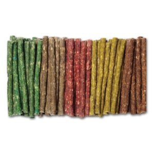 Tyčinka barevná žvýkací, krmivo pro psy, 12,5cm/100ks v balení