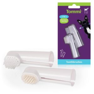 Zubní kartáček pro psy na prst, 2ks Tommi