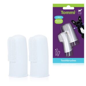 Zubní kartáčky pro psy a kočky silikonové na prst, 2ks