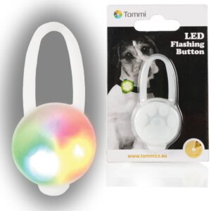 LED přívěsek na obojek silikonový / tříbarevný