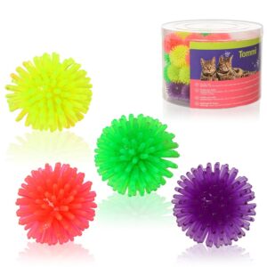 Míček malý ježatý, mix barev, průměr 3,5cm - hračky pro kočky