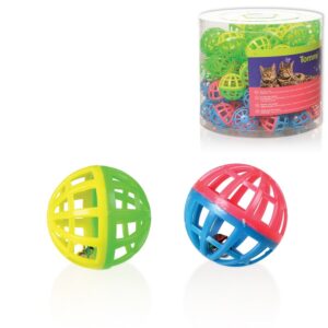 Hračky pro kočky - míček Funny s rolničkou, 4cm, tubus 60ks