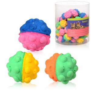 Hračky pro kočky - míček pro kočky s boulemi pěnový, 4,5cm, tubus 60ks