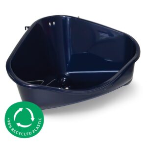 Pets Corner Tray L, Rohová toaleta pro hlodavce 49cm, tm.modrý