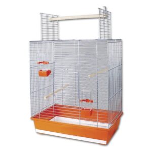 Klec pro střední a velké papoušky Ara III pozink, různé barvy dna