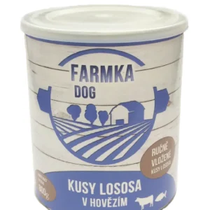 Falco FARMKA DOG masová konzerva s lososem 800g