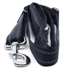 Vsepropejska Lining vodítko s podšívkou | 88-138 cm Barva: Černá, Šířka vodítka: 3 cm