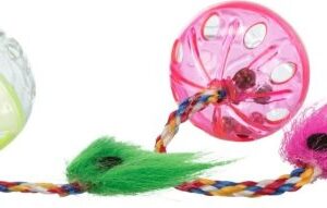 Trixie Míček chrastící s ocáskem 4cm, 2ks