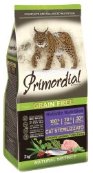 Primordial Grain Free Cat Sterilizzato Turkey&Herring 2kg