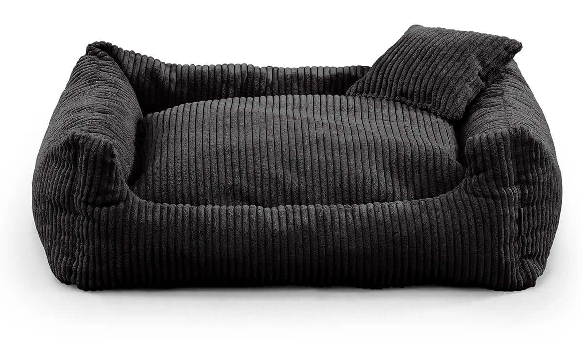 Vsepropejska Manšestr pelech pro psa s polštářkem Barva: Černá, Rozměr (cm): 90 x 75 Vsepropejska Manšestr pelech pro psa s polštářkem Barva: Černá, Rozměr (cm): 90 x 75