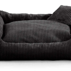 Vsepropejska Manšestr pelech pro psa s polštářkem Barva: Černá, Rozměr (cm): 110 x 90