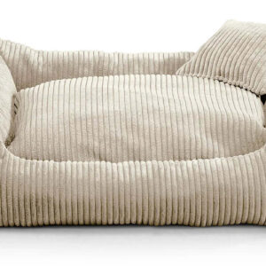 Vsepropejska Manšestr pelech pro psa s polštářkem Barva: Bílá, Rozměr (cm): 90 x 75