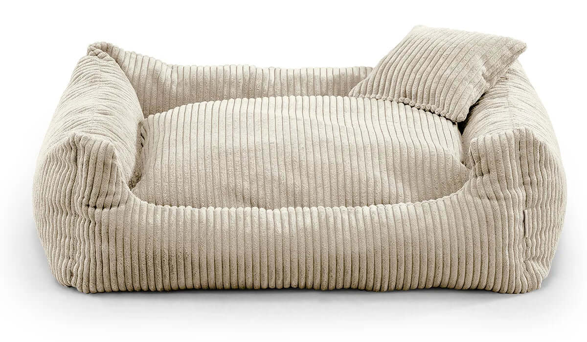 Vsepropejska Manšestr pelech pro psa s polštářkem Barva: Bílá, Rozměr (cm): 65 x 55 Vsepropejska Manšestr pelech pro psa s polštářkem Barva: Bílá, Rozměr (cm): 65 x 55