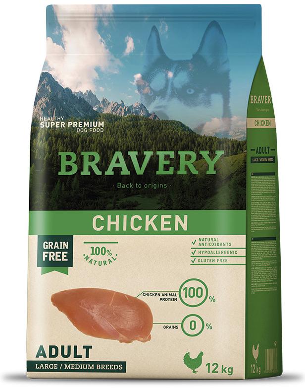 Bravery Dog Medium/Large Adult Chicken - 4kg Bravery Dog Medium/Large Adult Chicken - 4kg