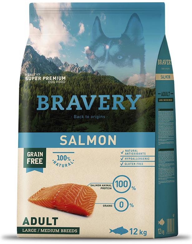 Bravery Dog Large/Medium Adult Salmon - 12kg Bravery Dog Large/Medium Adult Salmon - 12kg