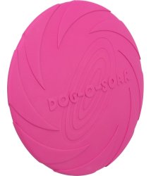 Trixie Létající disk přírodní guma 24cm růžová