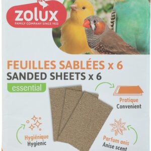 Zolux S.A.S. Pískové podložky pro ptáky M 41x25cm, 6ks Zolux