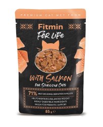 Fitmin For Life Lososová kapsička pro kastrované kočky 85g