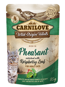 Carnilove Cat Pouch Pheasant Enriched with Raspberry Leaves 85g