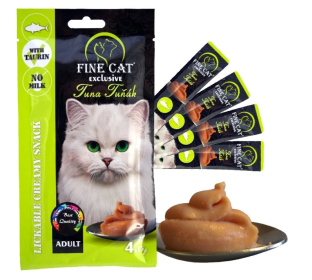 Fine Cat Exclusive Krémová svačinka pro kočky Tuňák 4x15g Fine Cat Exclusive Krémová svačinka pro kočky Tuňák 4x15g