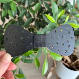 Vsepropejska Černý Vánoční motýlek pro psa na obojek Rozměr (cm): 12, Typ: Motýlek 7