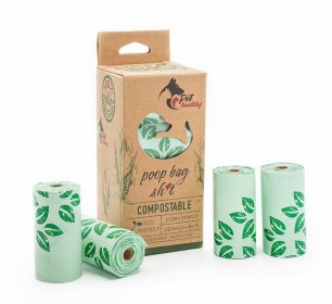 Pet Buddy Kompostovatelné sáčky na trus zelené 8rolí po 15ks Pet Buddy Kompostovatelné sáčky na trus zelené 8rolí po 15ks