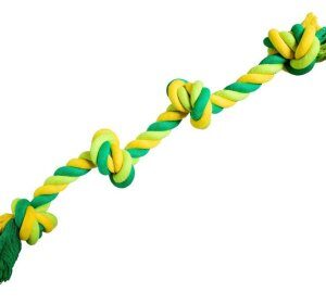 HipHop Dog Uzel bavlněný 4 knoty 60cm limetková, zelená