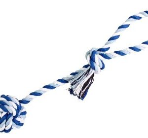 HipHop Dog Přetahovadlo bavlněné s míčem 58cm modrá