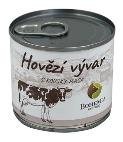 Bohemia Pet Food Hovězí vývar s kousky masa 140ml