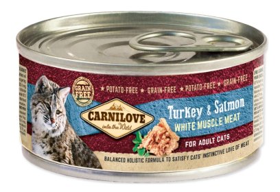 Carnilove White Muscle Meat Turkey&Salmon for Adult Cats 100g Carnilove White Muscle Meat Turkey&Salmon for Adult Cats 100g