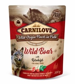 Carnilove Dog Pouch Paté Wild Boar with Rosehips 300g
