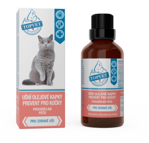 Topvet Ušní olejové kapky Prevent pro kočky 50ml
