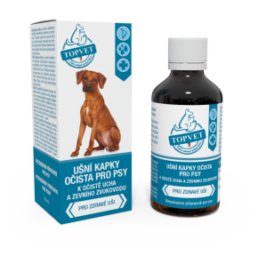 Topvet Ušní lihové kapky Očista pro psy 50ml