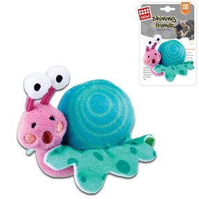 GiGwi Shining Friendz šnek s catnipem a LED světlem