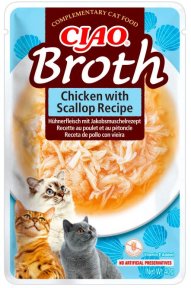 Churu Ciao Broth vývar s kuřecím masem a hřebenatkou 40g