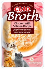 Churu Ciao Broth vývar s kuřecím masem a lososem 40g