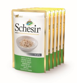 Schesir Cat Adult monoprotein kuřecí filé v želé 6x85g