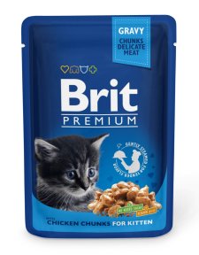 Brit Premium Cat kapsička s kuřecím ve šťávě pro koťata 100g