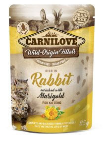 Carnilove Kitten Pouch Rich in Rabbit Enriched with Marigold 85g