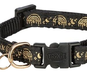 Trixie Obojek pro kočky černý se zlatým zdobením a rolničkou