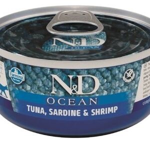 N&D Cat Ocean Adult Tuňák&Sardinky&Krevety 70g