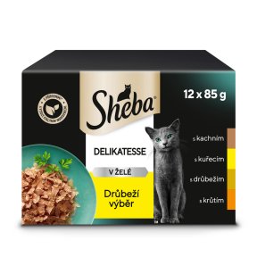 Sheba Delikatesse drůbeží výběr v želé kapsičky pro kočky 12x85g