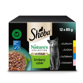 Sheba Nature's Collection mix výběr kapsičky pro kočky 12x85g