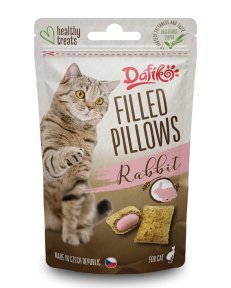 Dafiko Plněné polštářky pro kočky králičí 40g