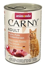 Animonda Carny Adult kuře, krůtí a kachní srdce 400g